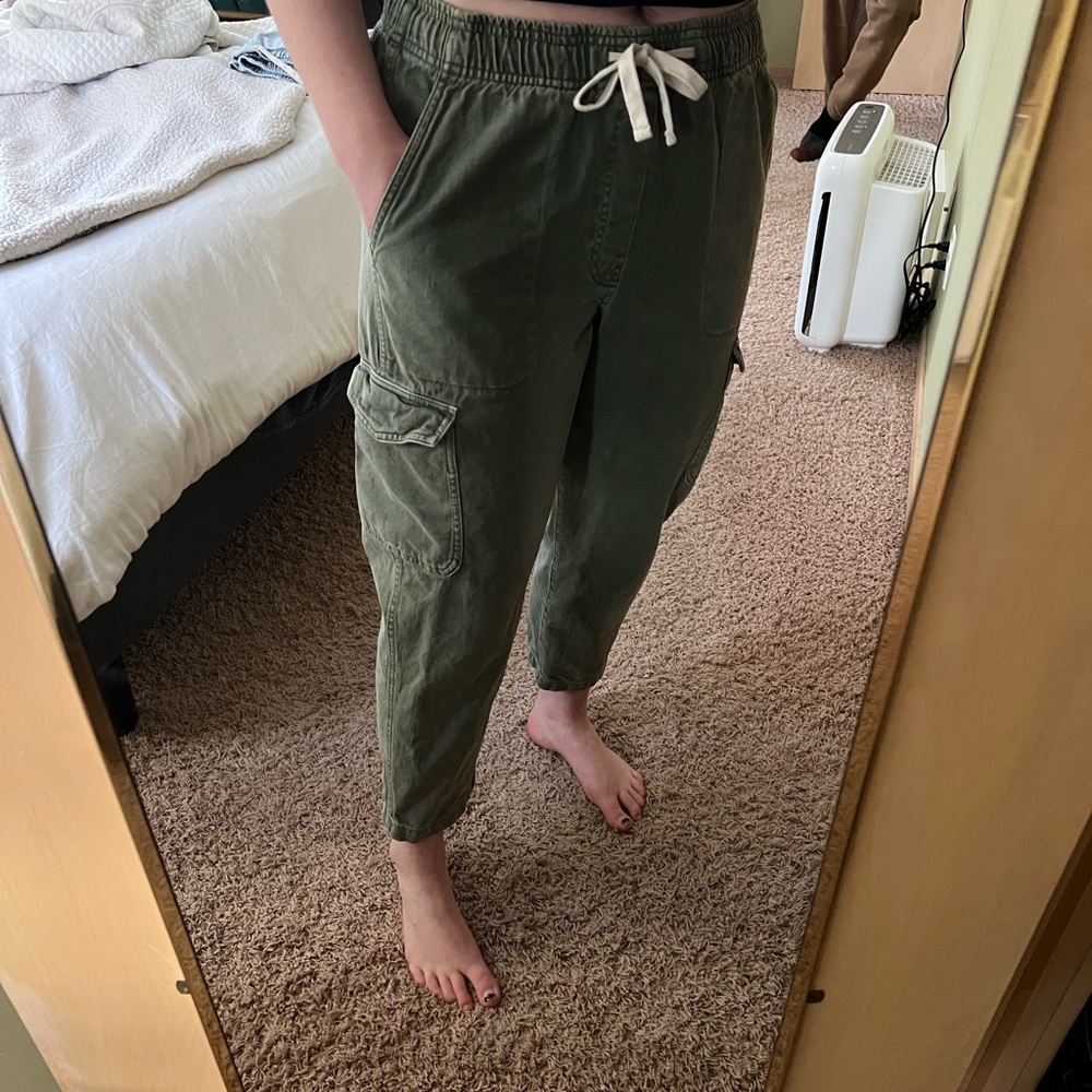 GAP Olive Easy Jeans with Drawstring - image 1